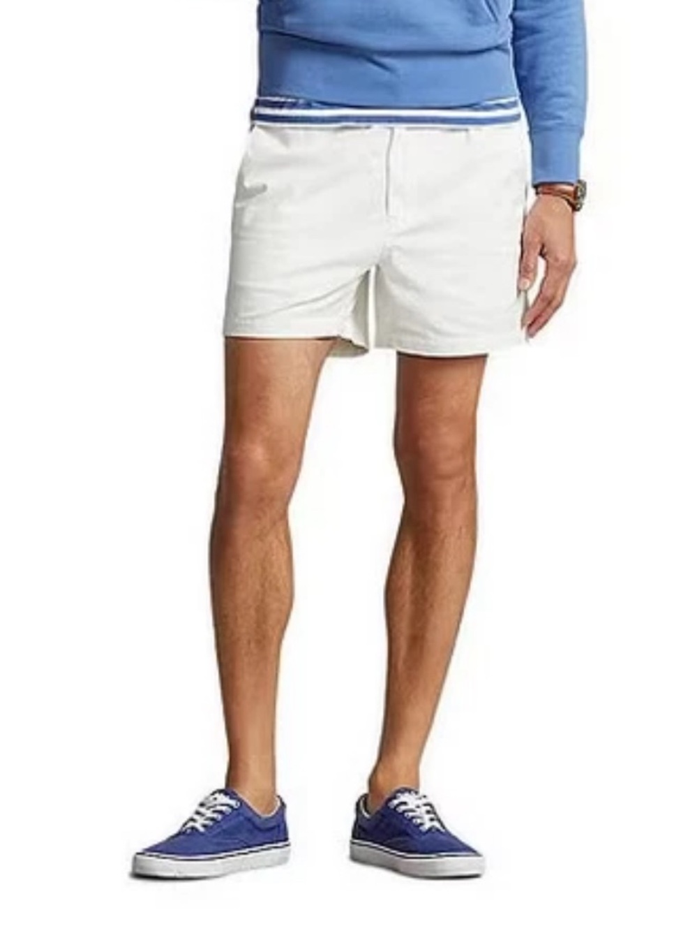 Ralph Lauren The Polo Chino White Flat-Front Shorts with Classic Fit size 42